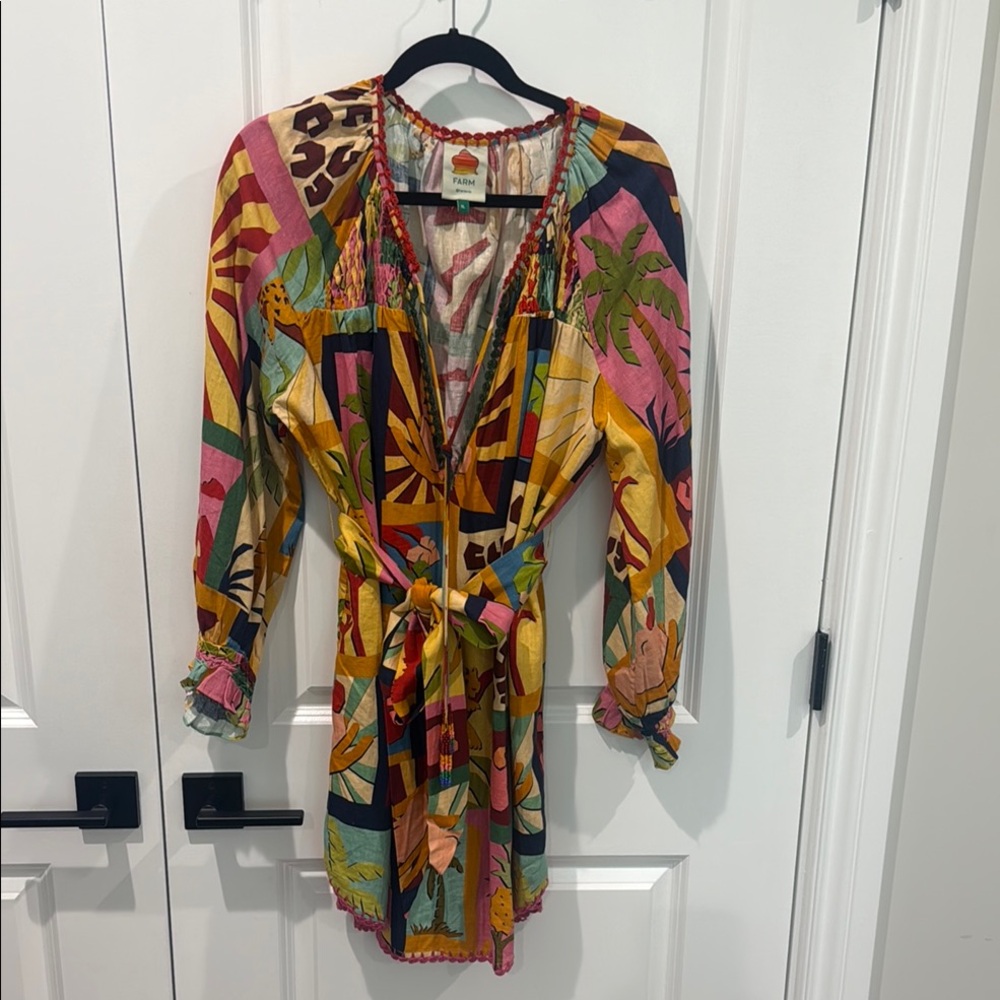 FARM Rio Multicolor Patchwork Mini Dress - Picture 3 of 5